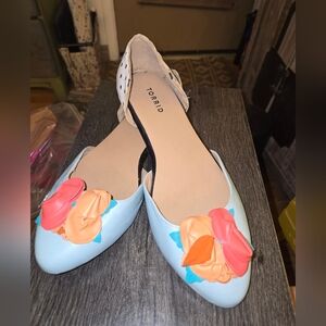 Torrid Flower Dot D'orsay Flats Size 12